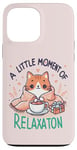 Coque pour iPhone 13 Pro Max idee cadeau citation drôle relaxation design chat kawaii