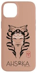 Coque pour iPhone 14 Plus Star Wars Ahsoka Minimalist Face Portrait