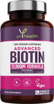 Biotin Hair Growth Supplement 12,000Mcg, 180 Vegan Capsules Not Biotin Tablets f