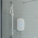 AKW SmartCare Plus White Electric Shower Silver/White Kit 10.5kW