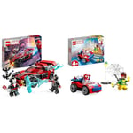 LEGO 76244 Building Set, Marvel Miles Morales vs. Morbius, Spider-Man Building Toy for Boys and Girls with Race Car and Minifigures & 10789 Marvel Spider-Man's Car and Doc Ock Set