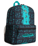 Minecraft Sac à Dos École pour Enfants Avec Poche Avant Zippée pour Le Sport, La Salle de Sport (Bleu)