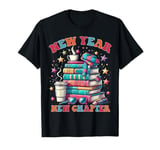 Groovy New Year New Chapter Happy New Year Book Lover Retro T-Shirt