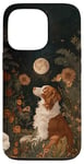 Coque pour iPhone 13 Pro Nova Scotia Toller Moon Flowers Cottagecore Chien Maman