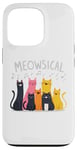 Coque pour iPhone 13 Pro Meowsical Cat Daddy Mommy Cheshire Race Chat Musique