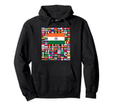 Flags of the World, Flag Collage with Flag of India Pullover Hoodie