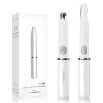 TOUCHBeauty Eyebrow Hair Remover, Electric Eyebrow Trimmer, Ladies Hair Trimmer, Nose Ear Trimmer, 2 in 1 Hair Trimmer for Women and Men, Painless Trim Brow Peach Fuzz, Battery Powered AG-1458