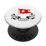 RMS Titanic White Star Line - Red Flag Star Logo PopSockets Swappable PopGrip