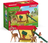 schleich 42658 Cabane des animaux de la forêt, dès 3 ans, FARM WORLD - coffret, 39 pièces