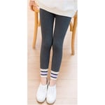 MAZS Pantalon Chaud épaississant d'hiver   pour Filles 3-12 Ans Leggings à Rayures Enfants Fille Pantalon Skinny Plus Crayon