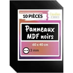 Panneau MDF Noir 600x400x3mm - CREATIVE DECO - Lot de 10 planches - Bricolage, Découpe Laser, Gravure