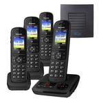 Panasonic KX-TGH724EB Quad Cordless Telephone with Long Range