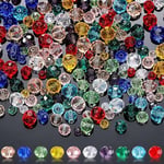 Lot de 800 perles de verre en cristal à enfiler 4/6/8 mm Perles à facettes avec boîte de rangement Perles en verre avec trou pour la fabrication de bijoux, colliers, bracelets, boucles d'oreilles