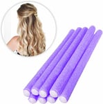 8pc Bendy Hair Rollers Heatless Curlers Twisty Wavy Curl Roller Purple Roller