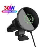 30W 20W Magnetic Wireless Car Charger Mount Holder For Apple iPhon 15 14 13 12