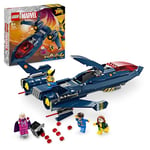 LEGO Marvel X-Men X-Jet Buildable Toy Plane for Kids, Boys & Girls, Airplane Model Building Kit with Wolverine, Cyclops, Rogue and Magneto Super Hero Minifigures, Birthday Gift Idea 76281