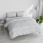 Italian Bed Linen PRINTED COLORS Duvet Cover Set, Made in Italy, Strands Grey, Double