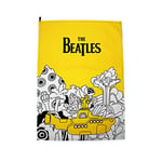 Half Moon Bay | The Beatles Yellow Submarine Tea Towel | 100% Cotton Tea Towels For Kitchen | Beatles Merchandise | The Beatles Gifts & Dad Gifts | Retro Kitchen Accessories | Kitchen Towel Gifts