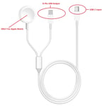 3.94FT 2in1 Magnetic Charger Charging Cable For Apple Watch iPhone 16/15/14/13/X