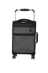 IT Luggage World's Lightest 8 Wheel Soft Cabin Suitcase Grey Small