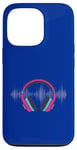 Coque pour iPhone 13 Pro Casque pour artistes, DJ, contrôle audio LED clignotant