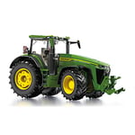 WIKING 077859 Tracteur Miniature John Deere 8R 410, 1:32, métal/plastique, à partir de 14 ans, multiples fonctions, capot ouvrable, bras supérieur et inférieur mobiles