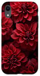 iPhone XR Burgundy Red Floral Flower Case