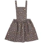 Tocoto Vintage Mini Animal Print Pinafore Klänning Dark Grey | Grå | 8 years