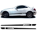 YKANZS Autocollant en Vinyle de Jupe à Rayures latérales de Porte de Voiture, pour Mercedes Benz SLK Classe R170 R171 R172 SLK55 AMG SLK200 250 Accessoires