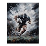 Rugby Forward Powering Through Action Artwork For Him Rugby Fan Man Cave Unframed Wall Art Print Poster Home Decor Premium