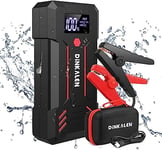 DINKALEN Jump Starter Power Pack, 3000A Peak 12V Car Jump Starter (All Gas / 8.0L Diesell Engines) Portable Car Battery Booster Jump Starter with Jump Leads, Quick Charge, LED Flashlight