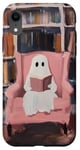 iPhone XR Cute Reading Ghost Pink Book Lover Bookish Library Art Case