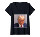 Womens Donald Trump Mug Shot V-Neck T-Shirt