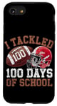 Coque pour iPhone SE (2020) / 7 / 8 I Tackled 100 Days of School Football pour garçons et filles