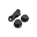 System-S Objectif fisheye 0,4X Universel à Clipser pour Smartphone avec Objectif Fisheye 0, 67X Grand Angle et Macro 0,4X