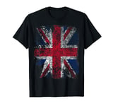 Black Union Jack British Flag England Great Britain Vintage T-Shirt