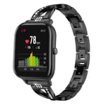 20 mm Amazfit X-formad klockarmband med strassstenar - Svart