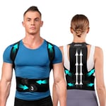 AOFIT Posture Correcteur Dos Femme Homme,Ceinture Dorsale Maintien du Dos Droit, Redresse Dos Soutien Lombaire Confortable Respirant et Réglable Black (L)