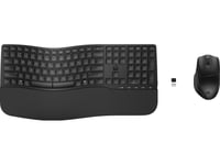 Hp 680 Comfort Dual-Mode Tastatur Og Mus - Full Størrelse (100%) - Trådløs - Rf Trådløs + Bluetooth - Svart - Mus Inkludert (8T6l6aa#Abd)