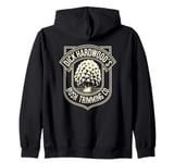 Dick Hardwood's Bush Trimming, Funny Company Landscaping Zip Hoodie