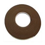 Dekton Brown Excluding Draught Tape – 5m x 10mm Foam Weather Strip with 5mm Thickness for Doors and Windows, Self-Adhesive Backing, Easy to Cut and Apply for Effective Insulation and Draft Prevention.