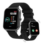 Abyx FIT Touch 3 Montre Connectée Appel Bluetooth - 128 Modes, 1.83" TFT Full Touch 240x284p, Autonomie 15 Jours, IP67, Suivi Cardiaque/Pression/Oxygène, Notifications, Android/iOS, Space Grey