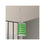 Suspension luminaire plafond en verre Lustre Plafonnier spirale teinté vert