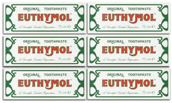 Euthymol Toothpaste Original 75ml - 6 Packs Toothpaste Anti-Plaque Exp:01/27