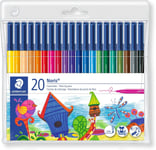 STAEDTLER Noris Club Felt Tip Pens in Wallet 20 - Adult Colouring Edition WP20AC