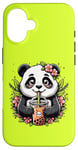 Coque pour iPhone 16 Belle idee cadeau drole bubble tea design panda boba