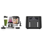 Ninja Foodi Power Nutri Blender 3-en-1, mélange les bols de smoothie boissons glacées, 1200W, CB350EU + Ninja Foodi Dual Zone Air fryer Digital, 2 Tiroirs, 7,6L, 6-en-1, Sans huile, AF300EU