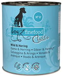 Dogz finefood Nourriture pour Chien n ° 12 Wild & Hering 800 g, Lot de 6 (6 x 800 g)