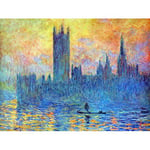 Wee Blue Coo Monet London Parliament Winter Old Master Painting Wall Art Print Mur Décor 30 x 41 cm