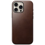 Nomad iPhone 16 Pro Max Modern Skal Horween Leather MagSafe Rustic Brun